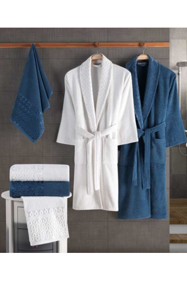 Damla Kadife Bornoz Seti