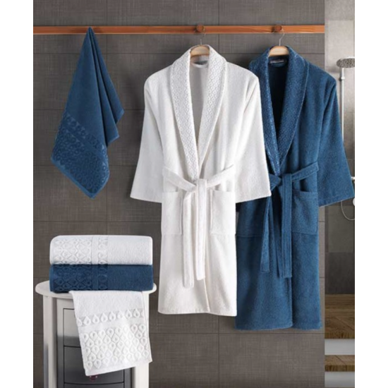 Damla Kadife Bornoz Seti