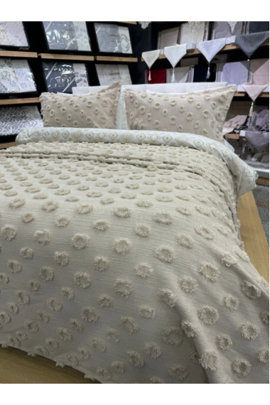 HAYAL Lüks Şönil Yatak Örtüsü - BEJ