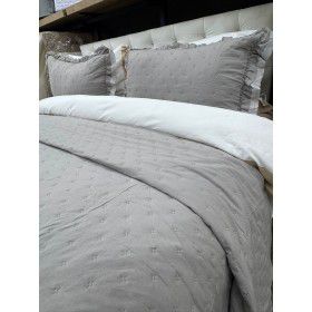 River Çapa Home Fırfırlı  Yatak Örtüsü - Vizon
