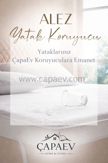Çift Kişilik Köşeden Lastikli  Sıvı Geçirmez Alez 160 x 200