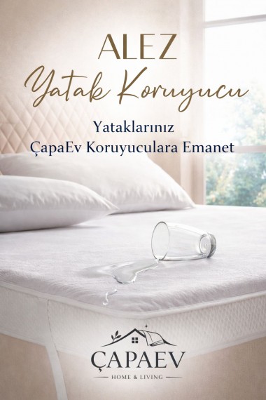 Çift Kişilik Köşeden Lastikli  Sıvı Geçirmez Alez 160 x 200