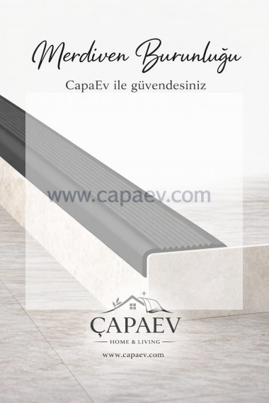 Pvc Merdiven Burunluğu Oluklu Kaymayı Önleyici Pvc Merdiven Burunluğu-Mavi renk