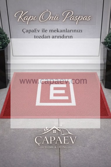 Eczane Kapı Önü Kırmızı  Harfli Paspas 60 cm X 80 cm