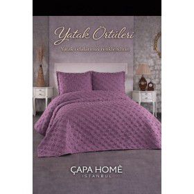 Hayal Gül kurusu Lüks Şönil Yatak Örtüsü