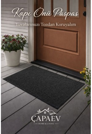 Nem Alıcı Toz Kontrol Paspası Kapı Önü Toz&Nem Kontrol Paspasları 50 cm x 80 cm -ANTRASIT Renk