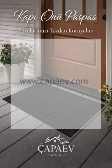 Nem Alıcı Toz Kontrol Paspası Kapı Önü Toz&Nem Kontrol Paspasları 50 cm x 80 cm -ANTRASIT Renk