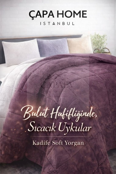 Çapa Home Snow Yorgan Seti Çift Kişilik Welsoft Yorgan Yastık Kılıflı
