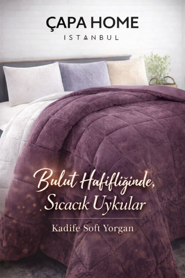 Çapa Home Snow Yorgan Seti Çift Kişilik Welsoft Yorgan Yastık Kılıflı