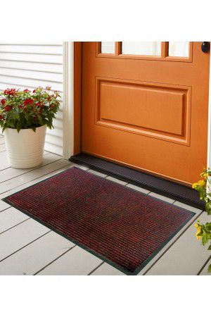 Nem Alıcı Toz Kontrol Paspası Kapı Önü Toz&Nem Kontrol Paspasları 50 cm x 80 cm -Bordo Renk